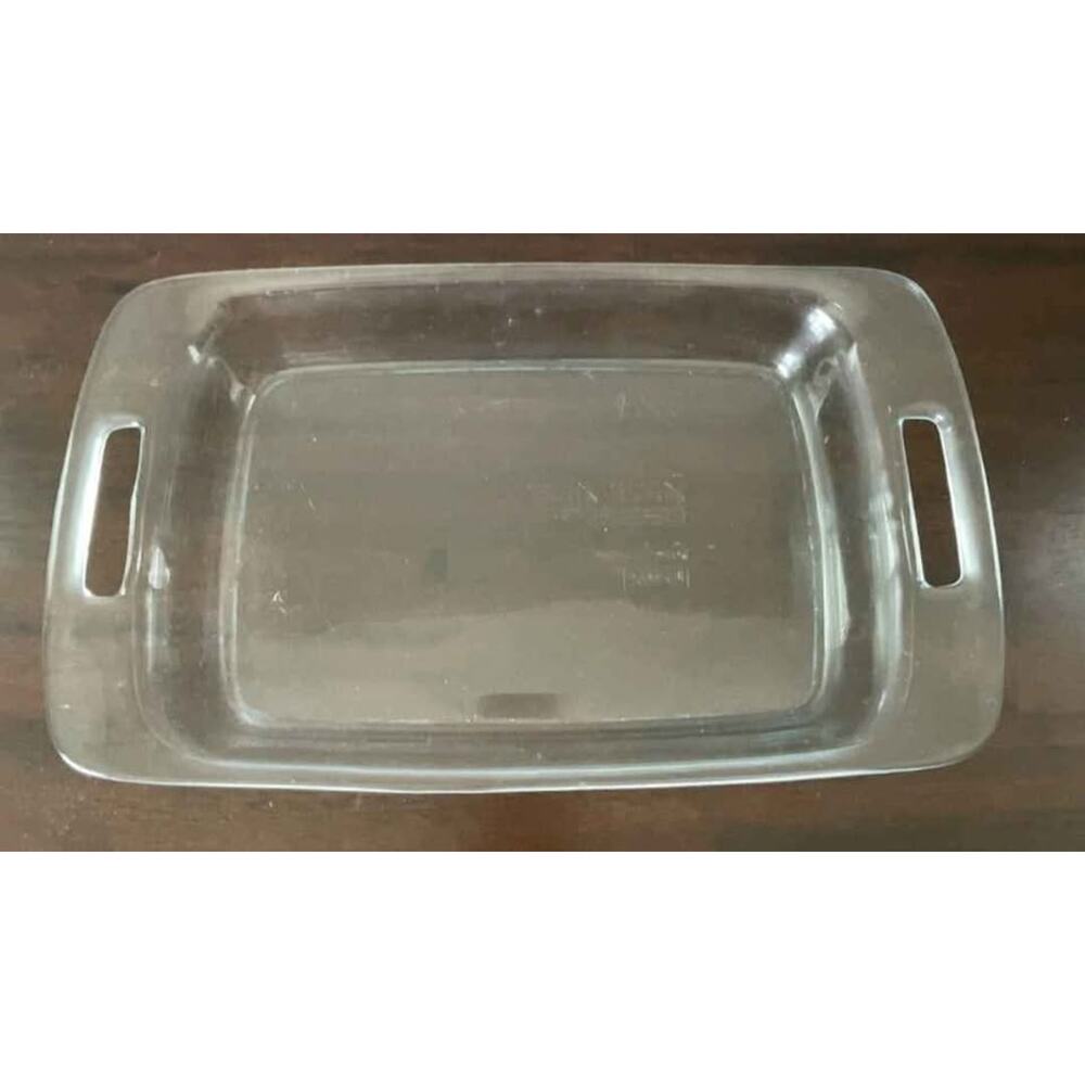 PYREX Rectangular Baking Dish Clear With Handles Size: 13x9x2’’ Made In USA